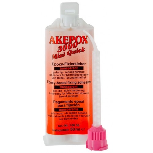 Cartouche AKEPOX 3000 Transparent Rapide 50 ml avec buse