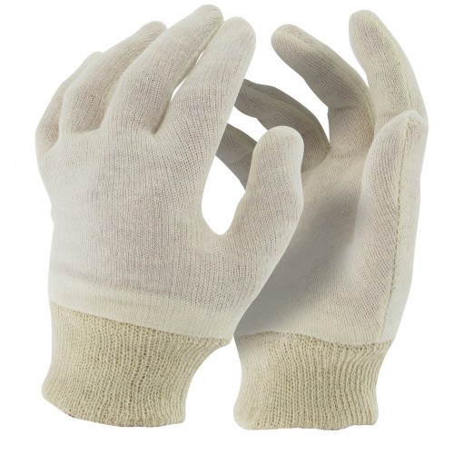 Gants pour Graver T9/10 (100% Coton Interlock Poignet Tricot)