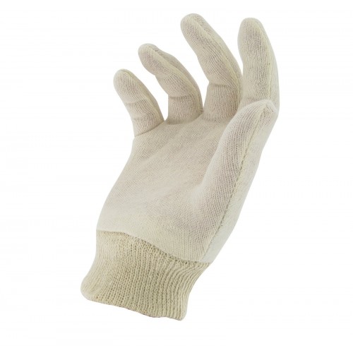 Gants pour Graver T9/10 (100% Coton Interlock Poignet Tricot)