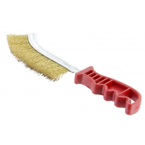 Brosse Métallique Cintrée Fils Laiton Longueur 245 mm