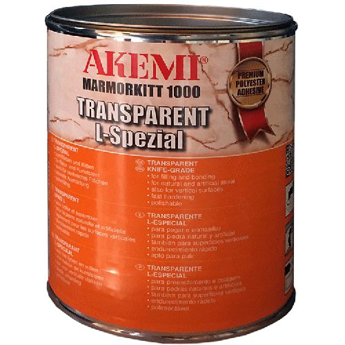 Mastic AKEMI Solide Transparent 1 Kg avec durcisseur