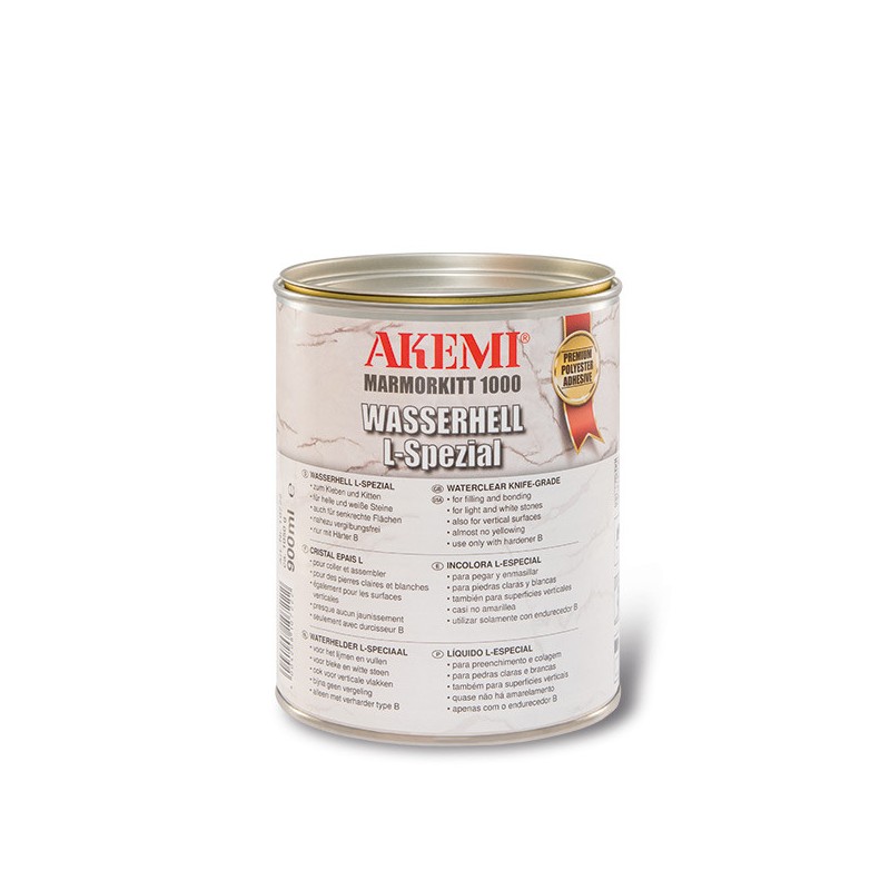 Mastic AKEMI Solide Transparent L-Spécial Cristal 1 Kg avec durcisseur