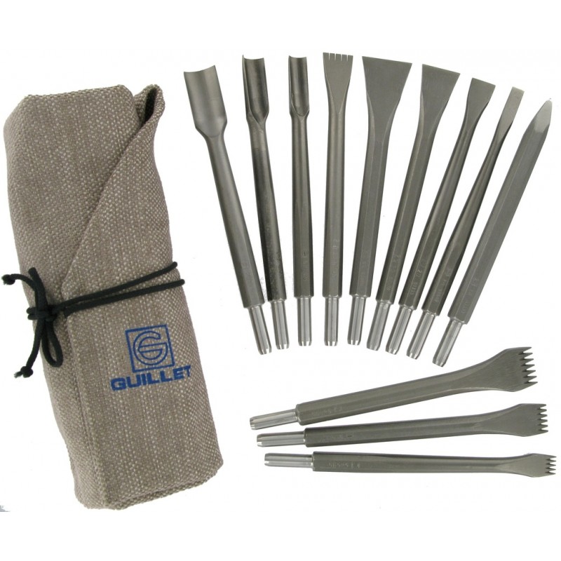 Trousse 12 Outils Pneumatiques Emmanchement Ø10,2x36 mm GUILLET